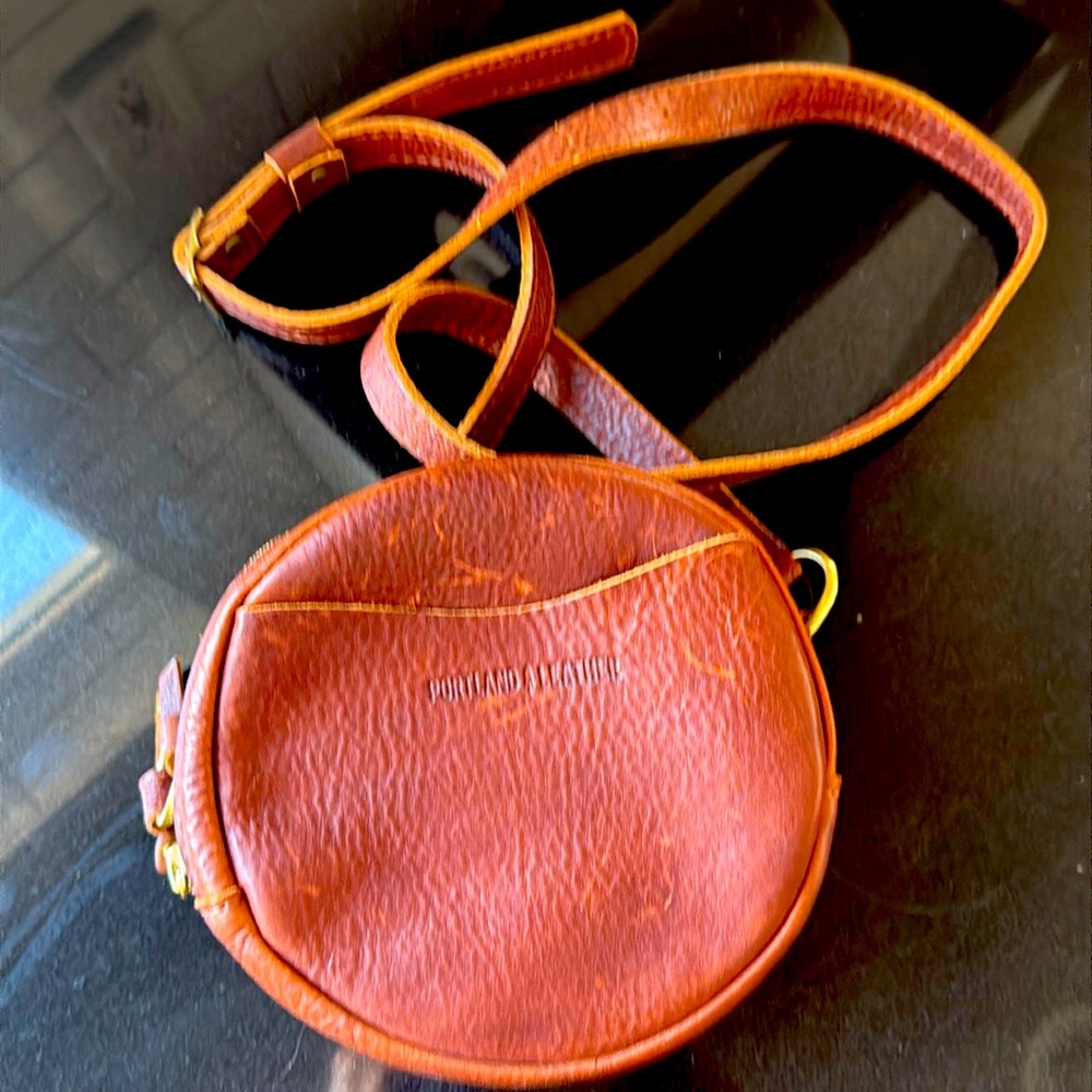 Portland Leather Circle Crossbody.
